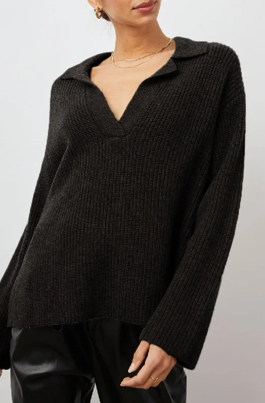 HARRIS SWEATER - BLACK Velvet Chenille Corduroy