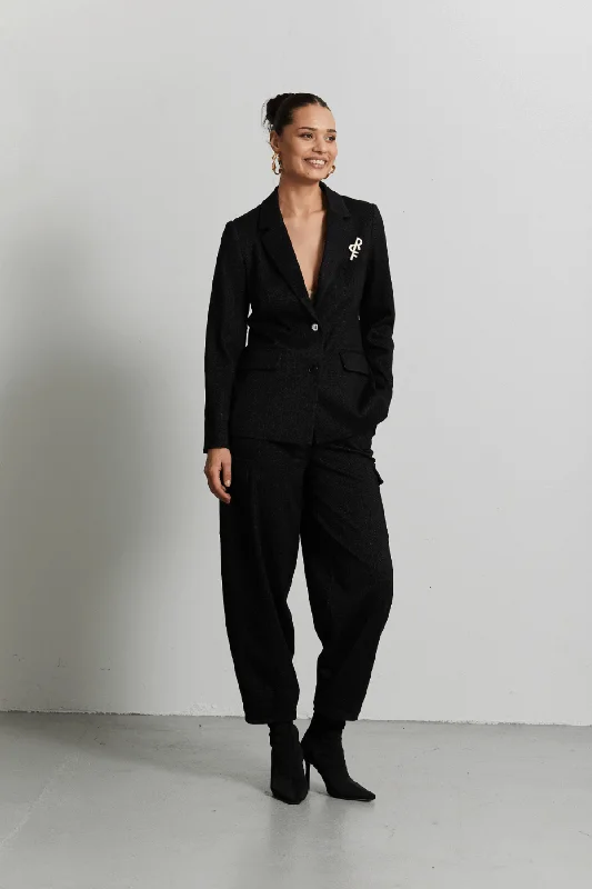 ELLY JACKET BLACK Belted Jacket Elasticated Jacket Padded Jacket
