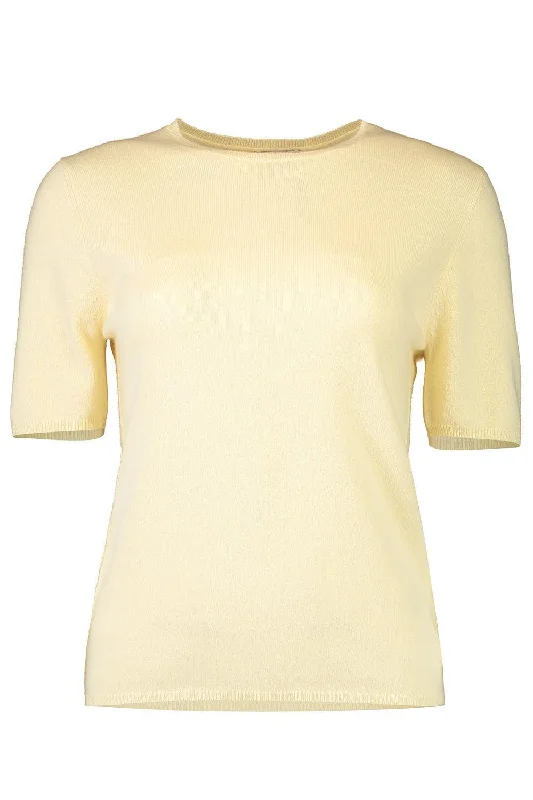 Short Sleeve Sweater Tailored Straight A-Line