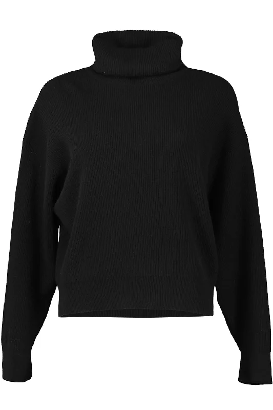 English Rib Turtleneck Sweater Mesh Fabric Canvas Fabric Denim Fabric