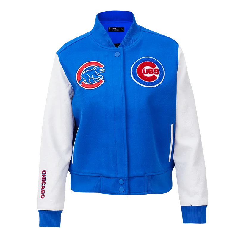 CHAMARRA MLB CHICAGO CUBS CLASSIC WOOL VARSITY JACKET PARA MUJER Zippered Jacket Buttoned Jacket Snapped Jacket CHAMARRA MLB CHICAGO CUBS CLASSIC WOOL VARSITY JACKET PARA MUJER Zippered Jacket Buttoned Jacket Snapped Jacket