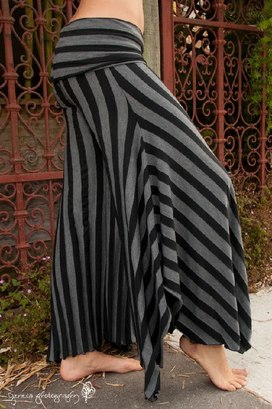 Stripey Flow Pant High-Waist Trousers