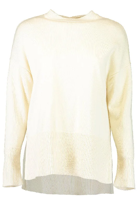 Relaxed Ribbed Trim Sweater Modern Contemporary Chic