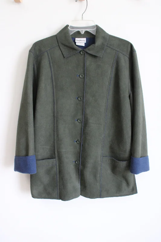 Bonworth Green Sueded Blue Fleece Lined Jacket | S Tailored Jacket Straight Jacket A-Line Jacket Bonworth Green Sueded Blue Fleece Lined Jacket | S Tailored Jacket Straight Jacket A-Line Jacket