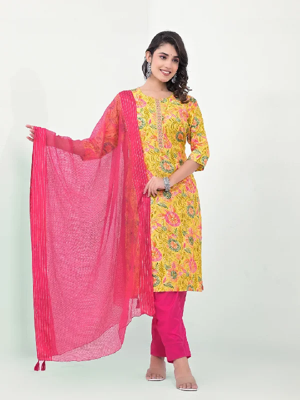Yellow Designer Readymade Pant Suit With Printed Embroidery Work Stylish Casual Pants Yellow Designer Readymade Pant Suit With Printed Embroidery Work Stylish Casual Pants