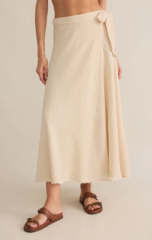 Z SUPPLY Salerno Wrap Midi Skirt chiffon skirt flowing