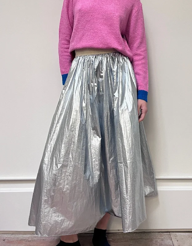 Bliss Skirt in Silver denim skirt classic