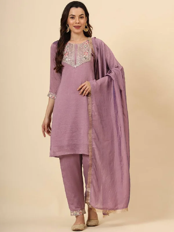 Onion Designer Readymade Pant Suit With Embroidery Work Classic Cropped Pants