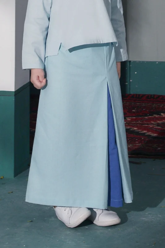 The Bayang Inverted Triangle Skirt - Light Blue lace skirt feminine