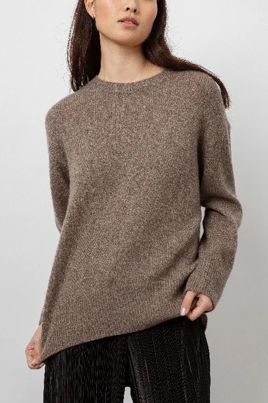 JUNO SWEATER - HAZELNUT Glossy Satin Silk