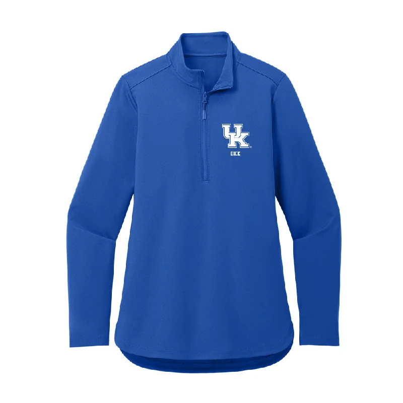 Kentucky - NCAA Women's Cross Country : Morgan Dick - Women's Premium Quarter Zip Jacket Fleece Fabric Down Fabric Feather Fabric Kentucky - NCAA Women's Cross Country : Morgan Dick - Women's Premium Quarter Zip Jacket Fleece Fabric Down Fabric Feather Fabric
