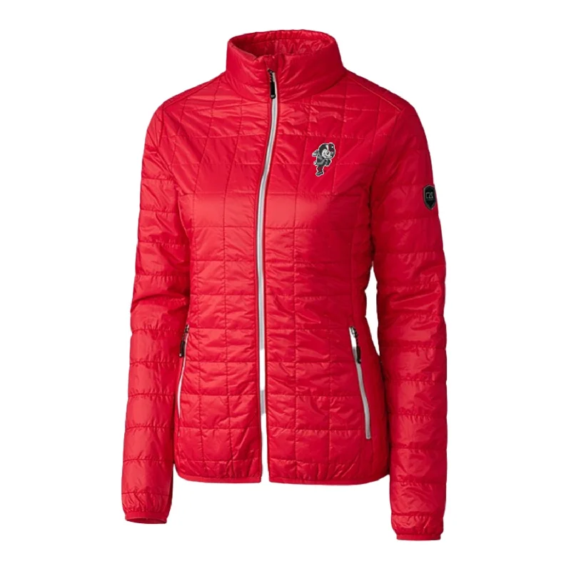 Ladies Ohio State Buckeyes Cutter & Buck Rainier PrimaLoft Eco Insulated Scarlet Full Zip Jacket Fleece Jacket Down Jacket Feather Jacket Ladies Ohio State Buckeyes Cutter & Buck Rainier PrimaLoft Eco Insulated Scarlet Full Zip Jacket Fleece Jacket Down Jacket Feather Jacket