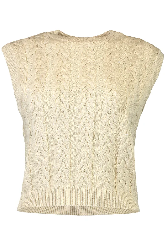 Dazzling Cable Sweater Vest Rayon Fabric Velvet Fabric Corduroy Fabric