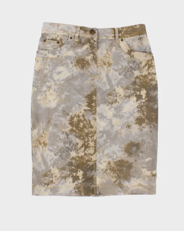 Vintage 90s Olsen Tie Dye Skirt - XS pleated skirt texture