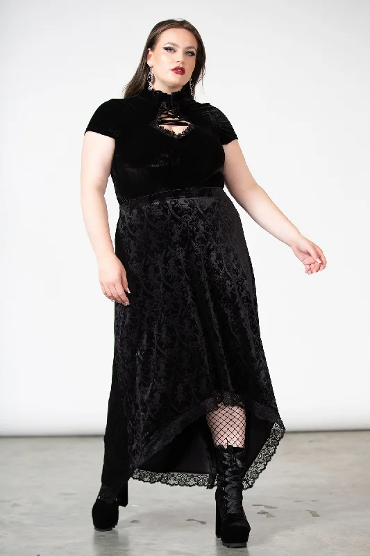 Grailed Maxi Skirt [B] [PLUS] high waist skirt