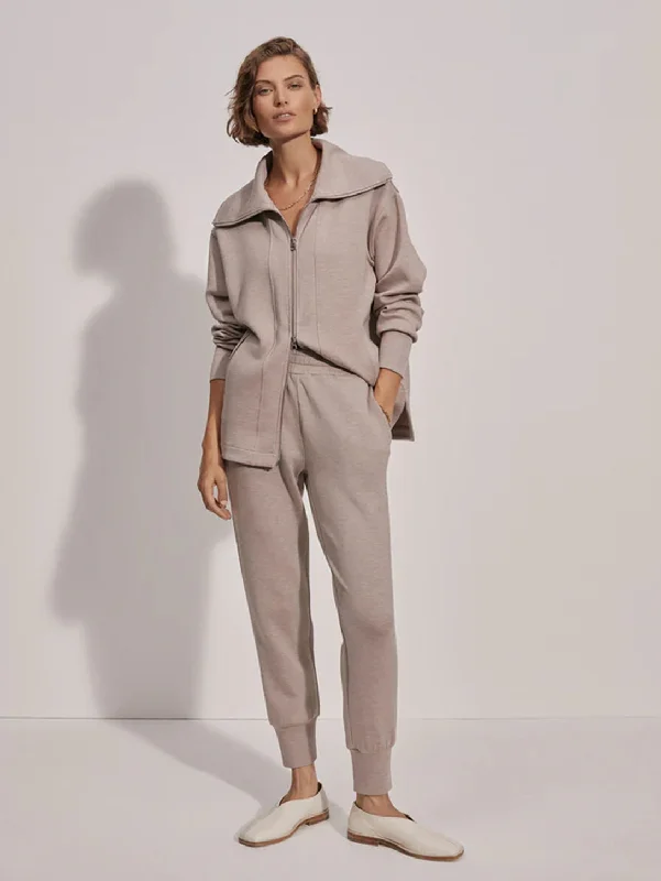 The Slim Cuff Pant 25" - Taupe Marl Fashionable Sporty Pants