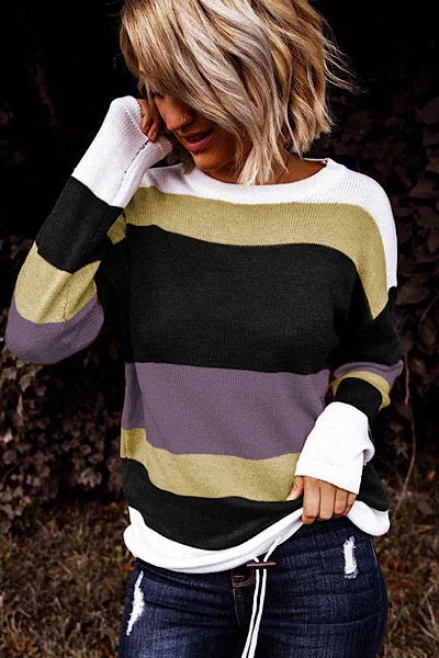 Drawstring Sweater - Purple Fleece Sweater Nylon Polyester