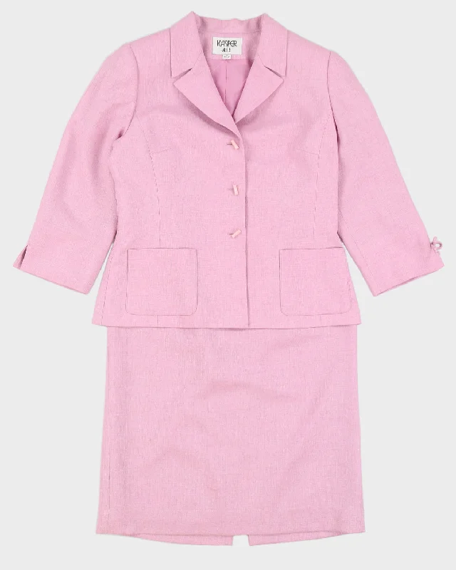 Vintage 90s Kasper ASL Pink Skirt Suit - M denim skirt classic