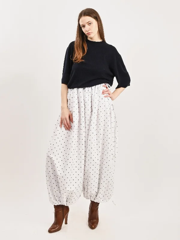 White Harem Pants Soft Wool Pants