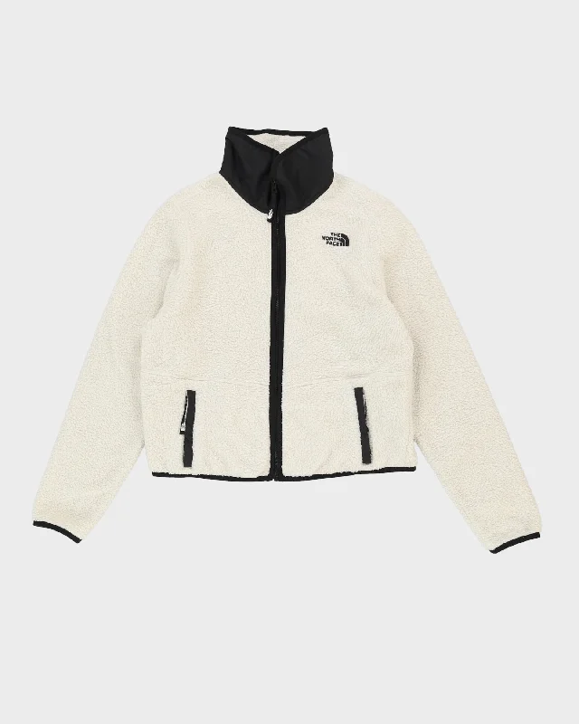 The North Face White Fleece Jacket - S Fleece Jacket Down Jacket Feather Jacket