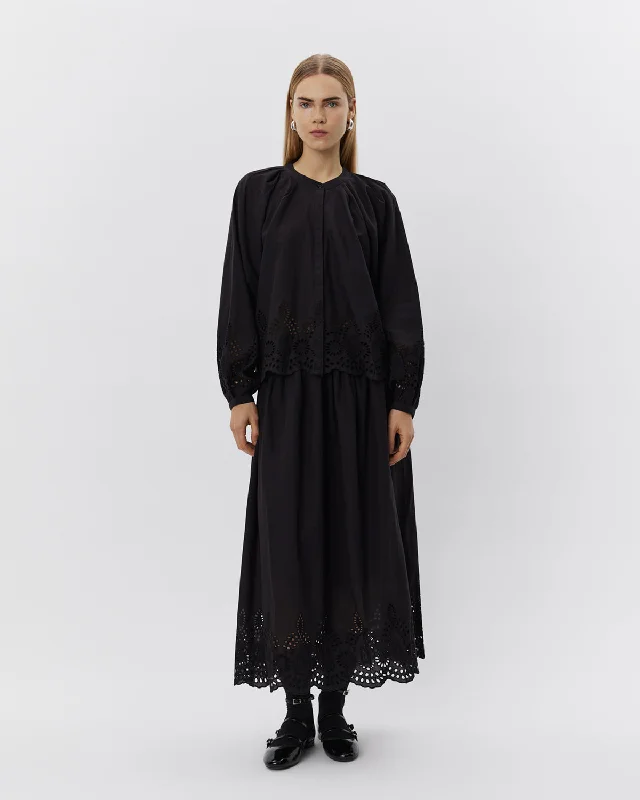 SARAISW SKIRT - Black high waist skirt