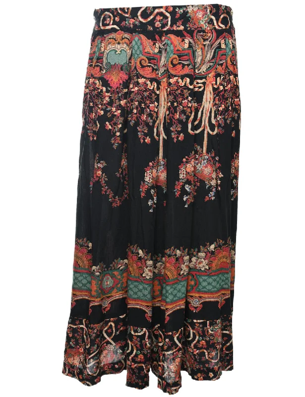 Paisley Print Harem Pants - W32 Comfortable Wide-Leg Pants