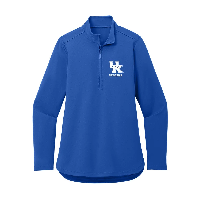 Kentucky - NCAA Women's Cross Country : Chesney McPherson - Women's Premium Quarter Zip Jacket Oversized Jacket Tailored Jacket Straight Jacket Kentucky - NCAA Women's Cross Country : Chesney McPherson - Women's Premium Quarter Zip Jacket Oversized Jacket Tailored Jacket Straight Jacket