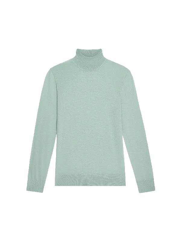 Women’s Regenerative Merino Wool Turtleneck Sweater—eucalyptus blue Turtle Neck Boat Neck Asymmetrical Neck Women’s Regenerative Merino Wool Turtleneck Sweater—eucalyptus blue Turtle Neck Boat Neck Asymmetrical Neck