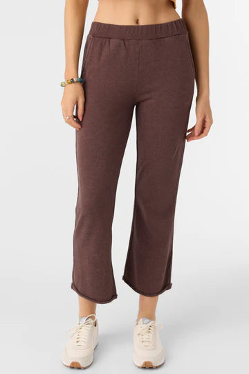 KARMA FRENCH TERRY CROPPED LOUNGE PANTS Chocolate Comfortable Maternity Pants
