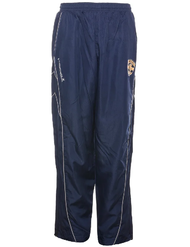 Navy Track Pants - W28 L32 Classic Pleated Pants