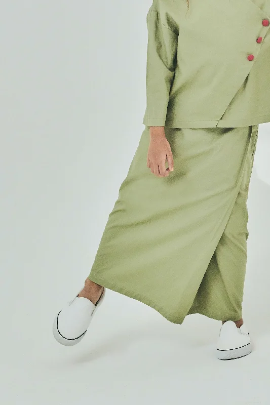 The Timur Overlay Skirt - Olive lace skirt elegant