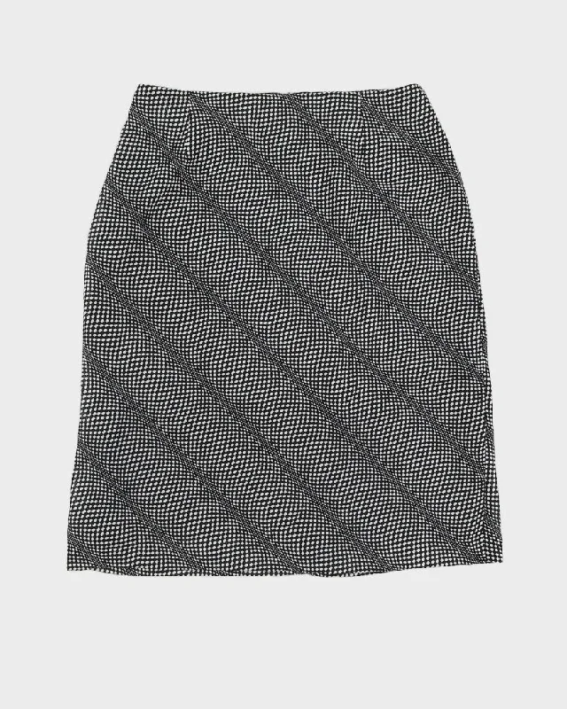 Vintage 90s Fairweather Geometric Checkered Print Skirt - M leather skirt refined