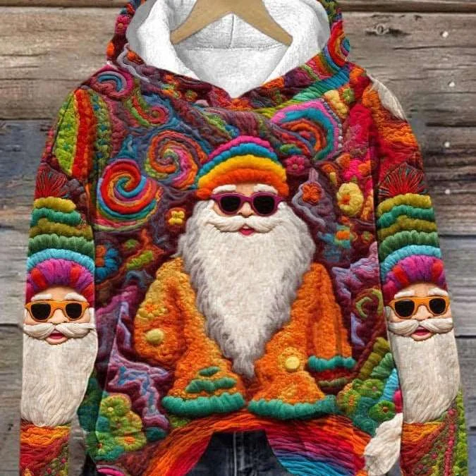Celebrate Love in Style: 3D Christmas Couple Hooded Sweater for Her Anti-Pilling Anti-Shrink Durable