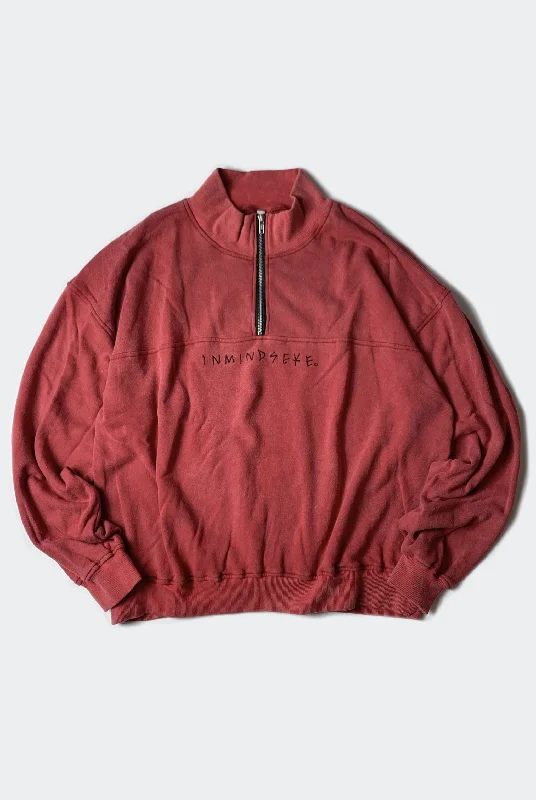 SLOBBY JOE SWEATER / WASHED RED PREORDER Turtle Neck Boat Neck Asymmetrical Neck