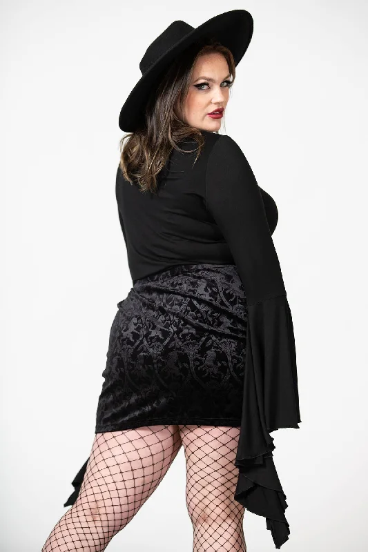 Doom Duchess Skirt [B] [PLUS] spandex blend skirt