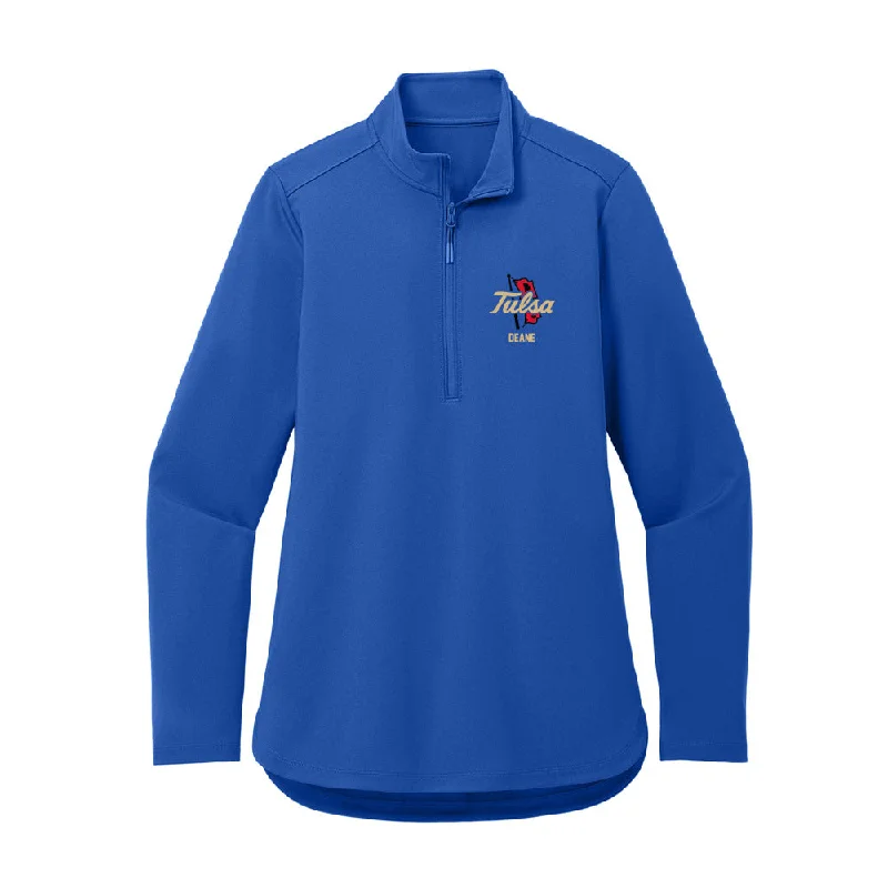 Tulsa - NCAA Women's Cross Country : Lola Deane - Women's Premium Quarter Zip Jacket Satin Jacket Silk Jacket Chiffon Jacket Tulsa - NCAA Women's Cross Country : Lola Deane - Women's Premium Quarter Zip Jacket Satin Jacket Silk Jacket Chiffon Jacket