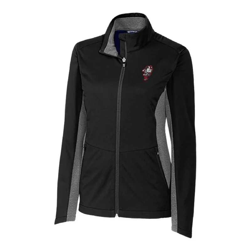 Ladies Ohio State Buckeyes Cutter & Buck Navigate Softshell Black Full Zip Jacket Knit Jacket Woven Jacket Fleece Jacket Ladies Ohio State Buckeyes Cutter & Buck Navigate Softshell Black Full Zip Jacket Knit Jacket Woven Jacket Fleece Jacket
