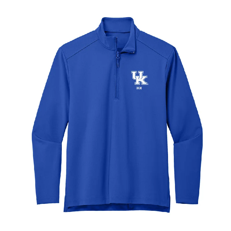 Kentucky - NCAA Women's Cross Country : Morgan Dick - Premium Quarter Zip Jacket Rayon Fabric Velvet Fabric Corduroy Fabric Kentucky - NCAA Women's Cross Country : Morgan Dick - Premium Quarter Zip Jacket Rayon Fabric Velvet Fabric Corduroy Fabric