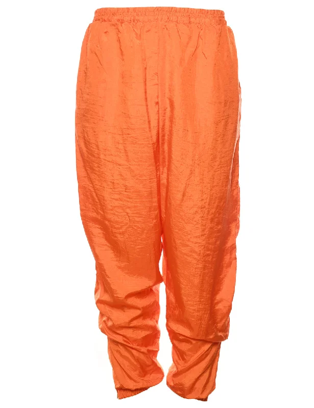 Orange Track Pants - W30 L27 Casual Sweatpants Style