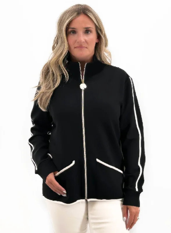 Orly #251363 knit jacket Zippered Front Buttoned Front Snap Front