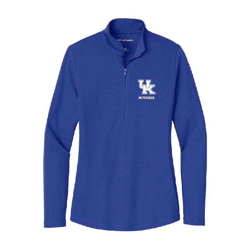 Kentucky - NCAA Women's Cross Country : Chesney McPherson - Women's Lightweight Quarter Zip Jacket Snapped Jacket Toggled Jacket Drawstring Jacket Kentucky - NCAA Women's Cross Country : Chesney McPherson - Women's Lightweight Quarter Zip Jacket Snapped Jacket Toggled Jacket Drawstring Jacket