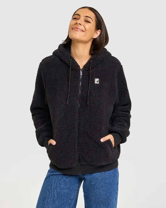 Women's Miranda Teddy Jacket Tiered Jacket Buttoned Jacket Zippered Jacket
