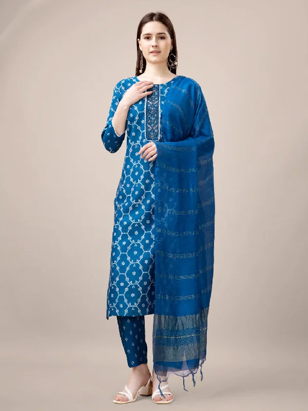 Royal Blue Trendy Designer Readymade Pant Suit With Embroidery Work Cozy Lounge Pants Royal Blue Trendy Designer Readymade Pant Suit With Embroidery Work Cozy Lounge Pants