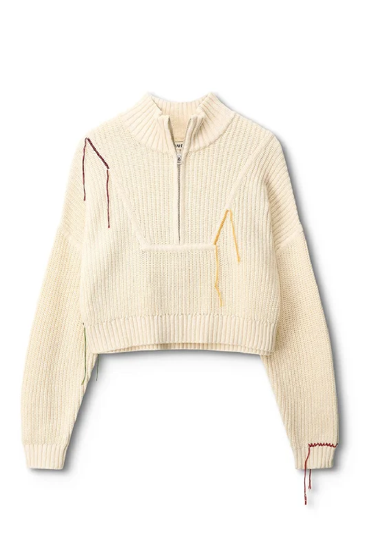 Cropped Hampton Sweater Hooded Caped Shawl Collar