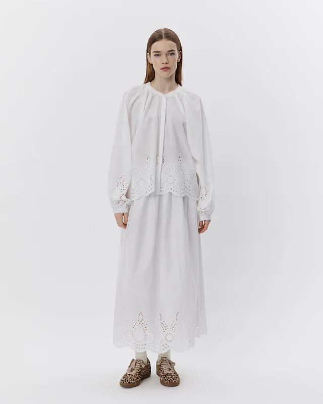 SARAISW SKIRT - Snow white a-line skirt cut