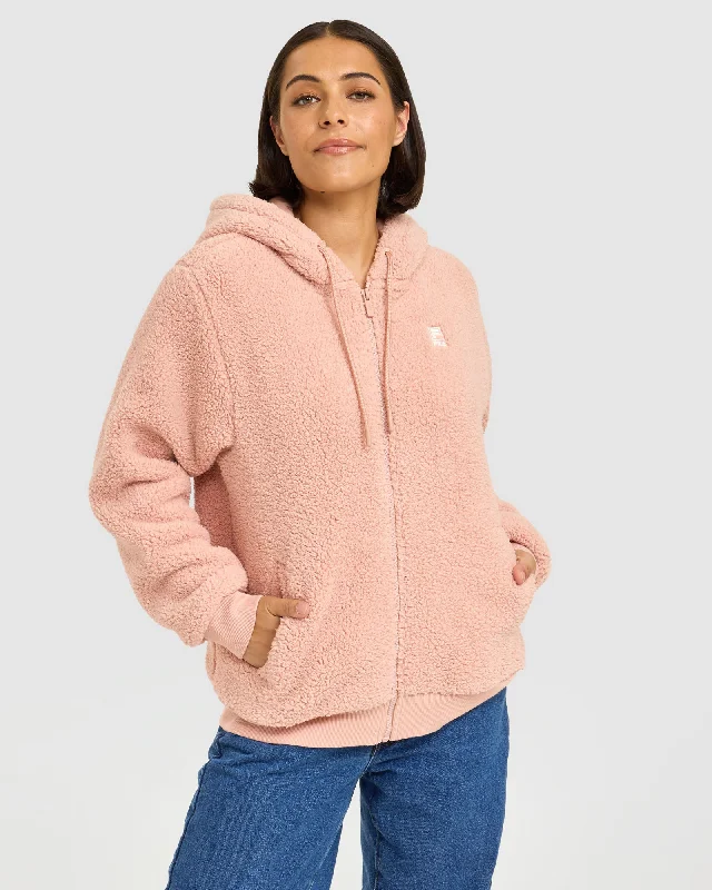 Women's Miranda Teddy Jacket Denim Fabric Leather Fabric Suede Fabric