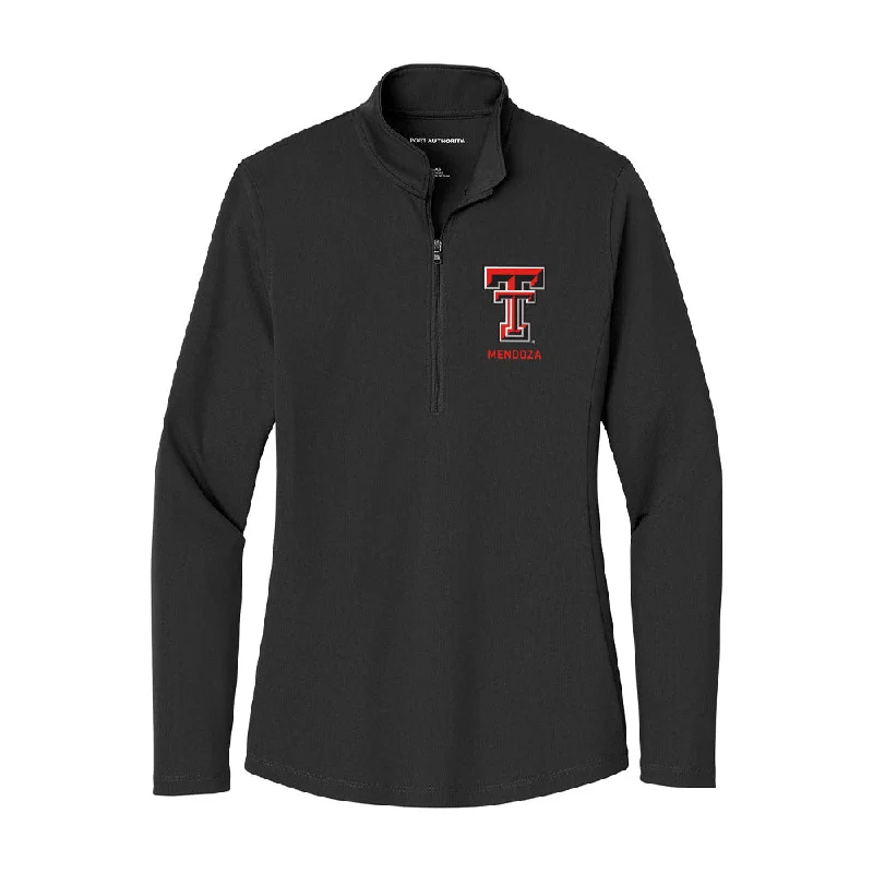 Texas Tech - NCAA Women's Cross Country : Amaya Mendoza - Women's Lightweight Quarter Zip Jacket Bomber Jacket Anorak Windbreaker Texas Tech - NCAA Women's Cross Country : Amaya Mendoza - Women's Lightweight Quarter Zip Jacket Bomber Jacket Anorak Windbreaker