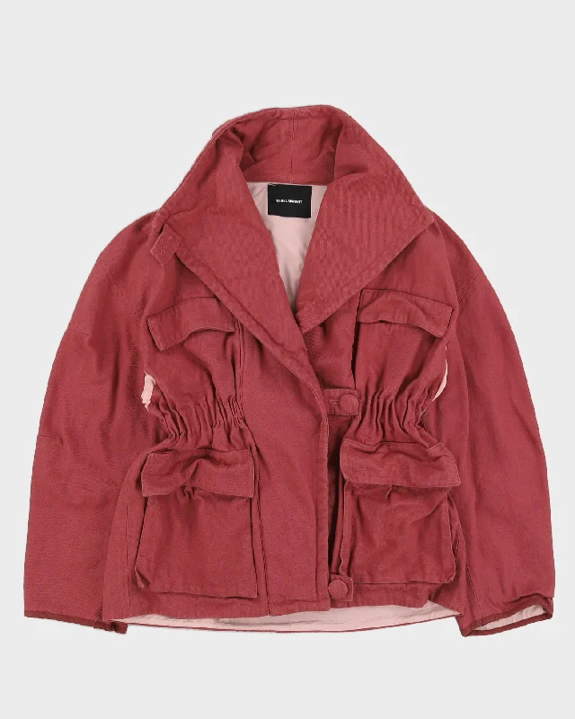 Isabel Marant Pink Cotton Canvas Jacket - M Wool Jacket Cashmere Jacket Tweed Jacket