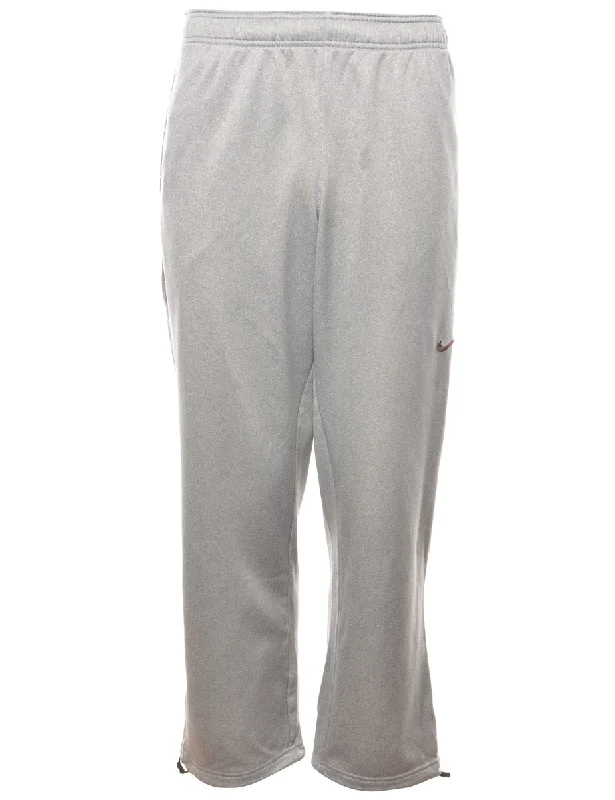 Nike Grey Classic Track Pants - W35 L30 Fashionable Work Pants
