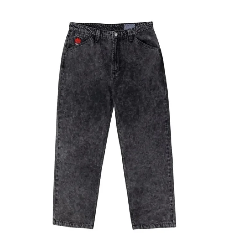 Spitfire Custom Pants Bighead Fill Denim - Black Stone Wash Cozy Full-Length Pants